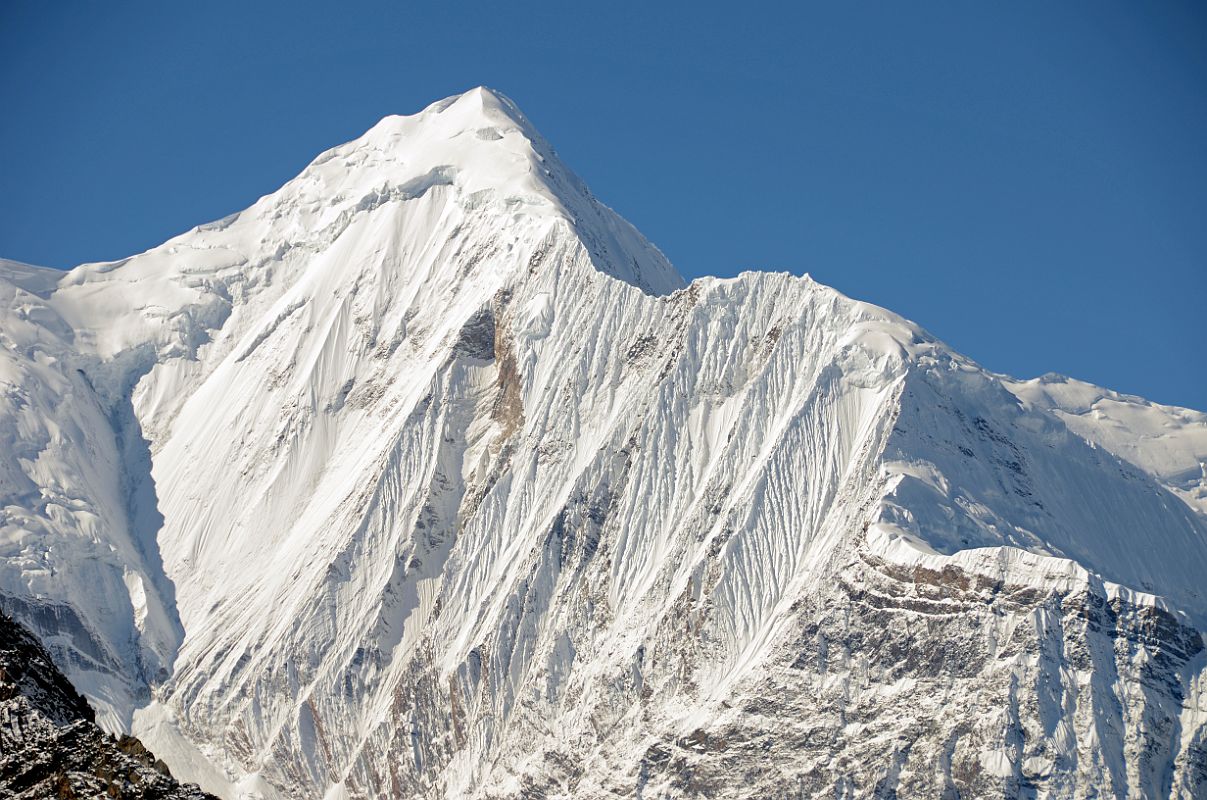 18 Gangapurna Summit Close Up From The Top Of The Ridge On The Way To Chulu Far East Base Camp 